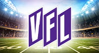 Das Logo vom VfL Osnabrück und im Hintergrund ein Stadion.