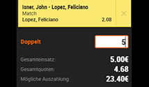 888 Betslip Eingabe des Einsatzbetrages