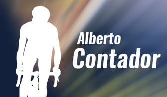 Die Silhouette von Alberto Contador.