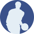 Die Silhouette von Anthony Davis.