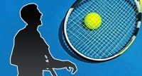 Die Silhouette von Novak Djokovic.