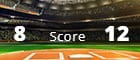 Eine Anzeigetafel beim Baseball.