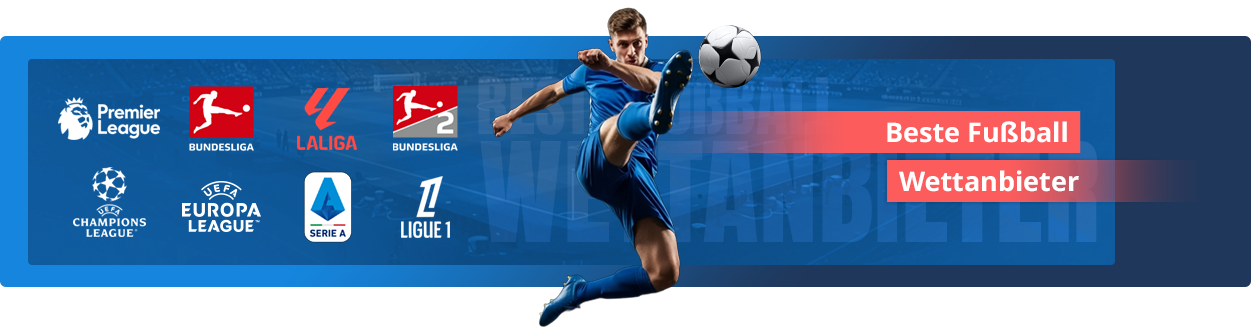 Die besten Online Fußball Wettanbieter und einige Logos der bekanntesten Fußball-Ligen