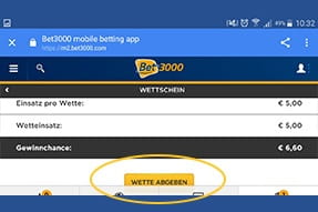 Bestätigt die Abgabe der Handywette an Bet3000