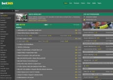 Das Wettangebot von Bet365 wird übersichtlich und strukturiert präsentiert