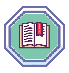 Ein offenes Buch mit einem Ausrufezeichen als Symbol für eine Anleitung.