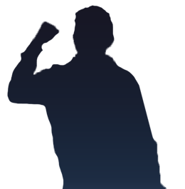 Die Silhouette von Boris Becker.