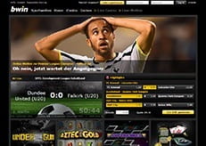 Die bunt gestaltete Startseite von Bwin zeigt alle verfügbaren Glücksspielprodukte