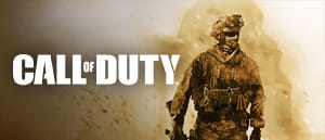 Das Logo von Call of Duty und eine Szene aus dem Spiel.