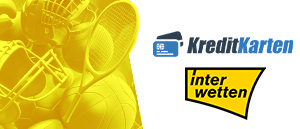 Die Logos von Interwetten und Kreditkarten