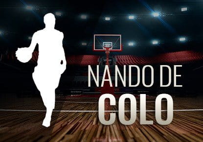 Die Umrisse von Nando de Colo in einer Basketball-Halle