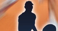 Die Silhouette von Dominic Thiem.