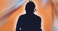 Die Silhouette von Rafael Nadal.