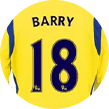 Trikot von Gareth Barry.
