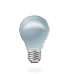 Eine Glühlampe symbolisiert mehrere wichtige Hinweise.