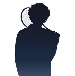 Die Silhouette von Gustavo Kuerten.