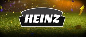 Das Logo der Heinz Wette und im Hintergrund ein Fußballplatz.