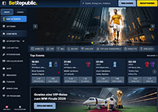 Ein Blick auf die Homepage von BetRepublic.