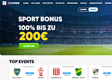 Ein Blick auf die Homepage von Cazimbo.