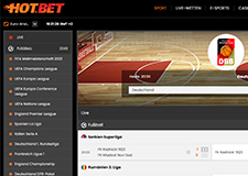 Ein Blick auf die Homepage von Hot.Bet.