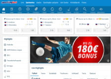 Ein Blick auf die Homepage von Sportingbet.