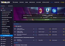 Ein Blick auf die Homepage von Thrillsy. 