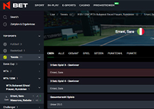 Die Darstellung der Live Wetten auf der Seite von N1BET.