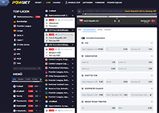 Die Darstellung der Live Wetten auf der Seite von Powbet.