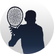 Die Silhouette von Marian Cilic.