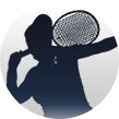 Die Silhouette von Martina Hingis.