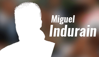 Die Silhouette von Miguel Indurain.