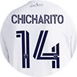 Das Trikot von Los Angeles Galaxy mit der Nummer 14 von Chicharito.