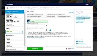 Der Kontobereich auf der Webseite von William Hill mit der ausgewählten Option Neteller.