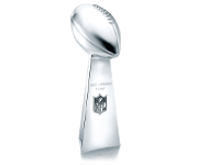 Die Vince Lombardi Trophy für den Sieger des Super Bowl.