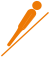 Das Symbol für Skispringen.