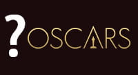 Das Oscar Logo und ein Fragezeichen.