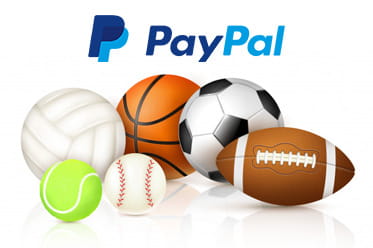 Verschiedene Sportgeräte und das Logo von PayPal.