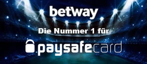 Der Schriftzug Betway ist die Nummer 1 für paysafecard.