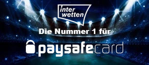 Der Schriftzug Interwetten ist die Nummer 1 für paysafecard.