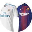 Trikots von Real Madrid und dem FC Barcelona.