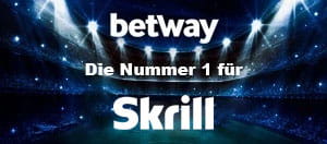 Der Schriftzug Betway ist die Nummer 1 für Skrill.