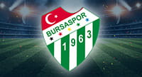 Das Logo von Bursaspor und im Hintergrund ein Stadion.