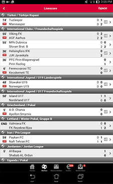 Auch die mobile version der Tipico Livescores ist übersichtlich und einfach zu bedienen