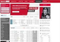 Der Webauftritt von Tipico promotet das umfangreiche Sportwetten angebot