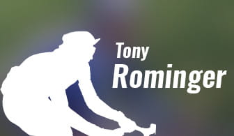 Die Silhouette von Tony Rominger.