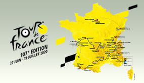 Der Kursverlauf der Tour de France.