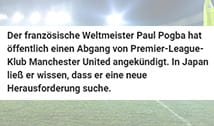 Die Meldung über einen sich anbahnenden Transfer von Paul Pogba.