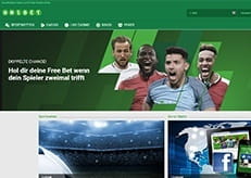 Die Startseite der Unibet-Homepage.