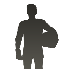 Die Silhouette von Valentino Rossi.