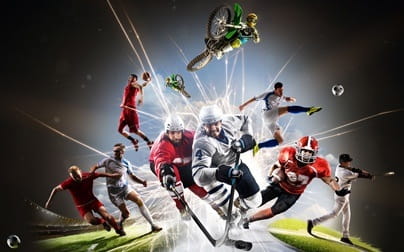 Darstellung unterschiedlicher Sportler und Sportarten 